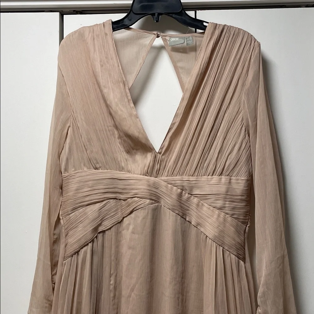 ASOS Bridesmaid ruched waist maxi dress with long sleeves - Picture 5 of 10